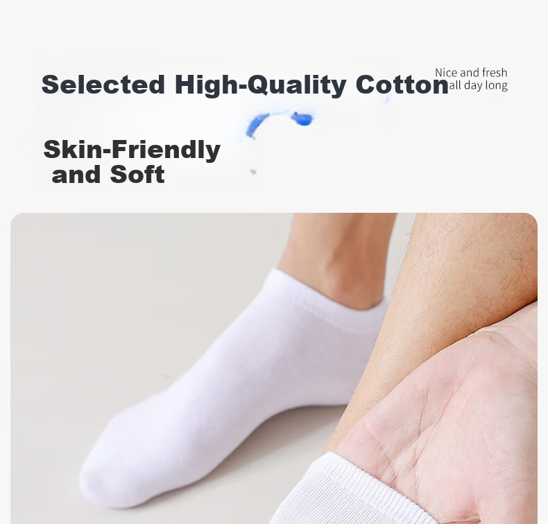 BaanShi Disposable Women's Socks Summer Antibacterial Deodorant Cotton Socks Travel All-Season Sweat-Absorbing Breathable Sports Socks 10 Pairs Colorful 7
