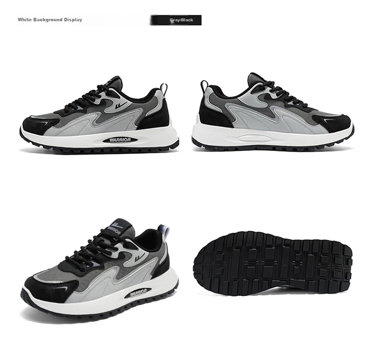 Warrior Men's Sneakers 2025 Summer Casual Breathable Low-top Shoes for Men Beige/Grey/Blue Size 40 24