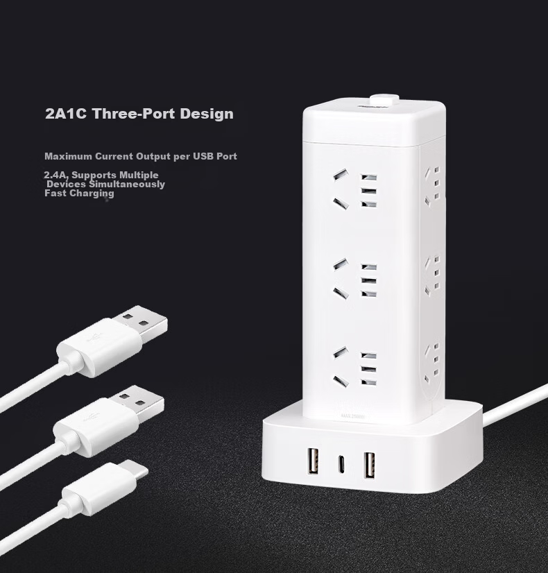 Delixi Electric Socket Power Converter Wireless Multi-Functional One-to-Two CDK602 3