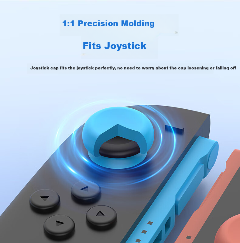 Liangzhi Replacement Joystick Caps for Nintendo Switch OLED Joy-Con Controllers Orange Blue NS2 Accessories L1121 2