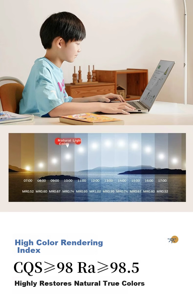 Boraer Outdoor Floor Eye Protection Full Spectrum Desk Lamp Study Reading Lamp Bedside Piano Lamp Standing Study Room Lamp 15