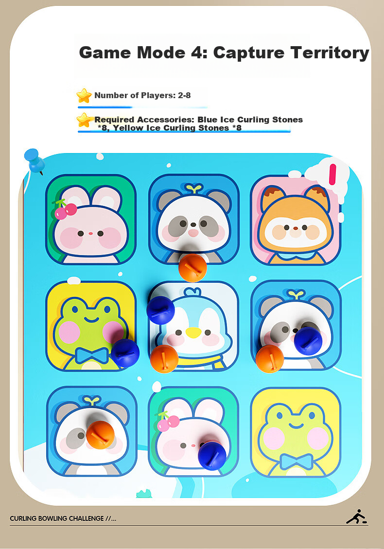 KIDDYCOLOR Kids Desktop Curling Game (5-in-1) Educational Toy Boys Parent-Child Ice Hockey Battle Board Game Birthday Gift 7