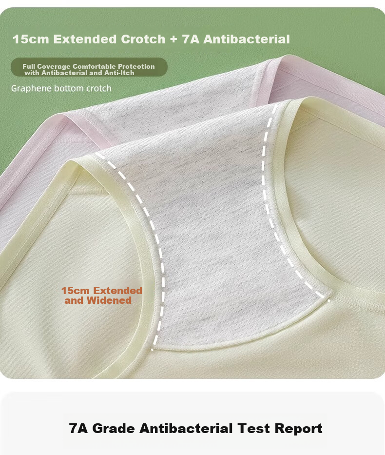 Dingguagua Girls' Seamless Underwear for Children And Teens, Antibacterial Triangle Panties for School-Age Girls Aged 10 to 14 during Puberty 13