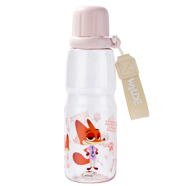 Disney Kids Water Bottle 650ml Large Capacity Plastic Direct Drinking Cup for School Children Ages 6-12 High-Quality Gift Bottle