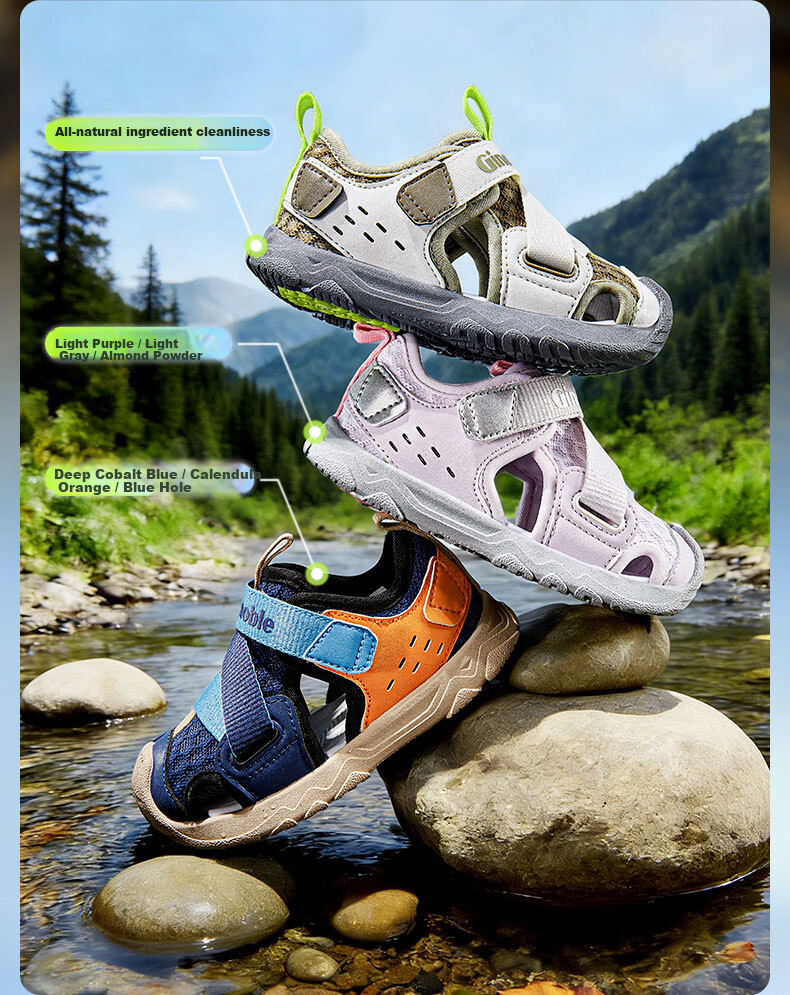 Ginoble Baby Walking Shoes 2026 Summer New Breathable Sandals for Boys and Girls 1-5 Years GW1873 Light Purple 6
