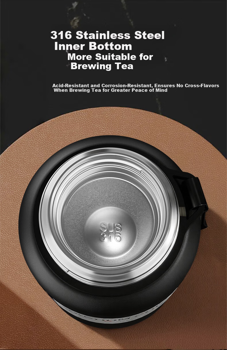 Mixiaoshu Insulated Mug for Men, Large Capacity Tea Infuser Cup with 316 Stainless Steel Inner Bottom, Portable Outdoor Water Bottle for Me 3
