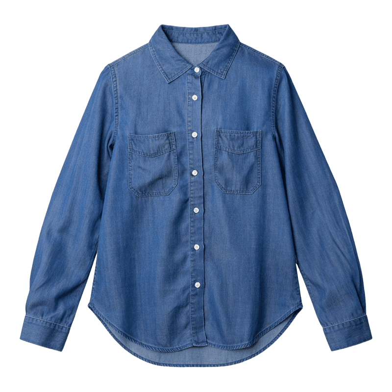 Demana [100 Lyocell] Spring Vintage Casual Lapel Shirt Commuter Loose Long Sleeve Blouse for Women