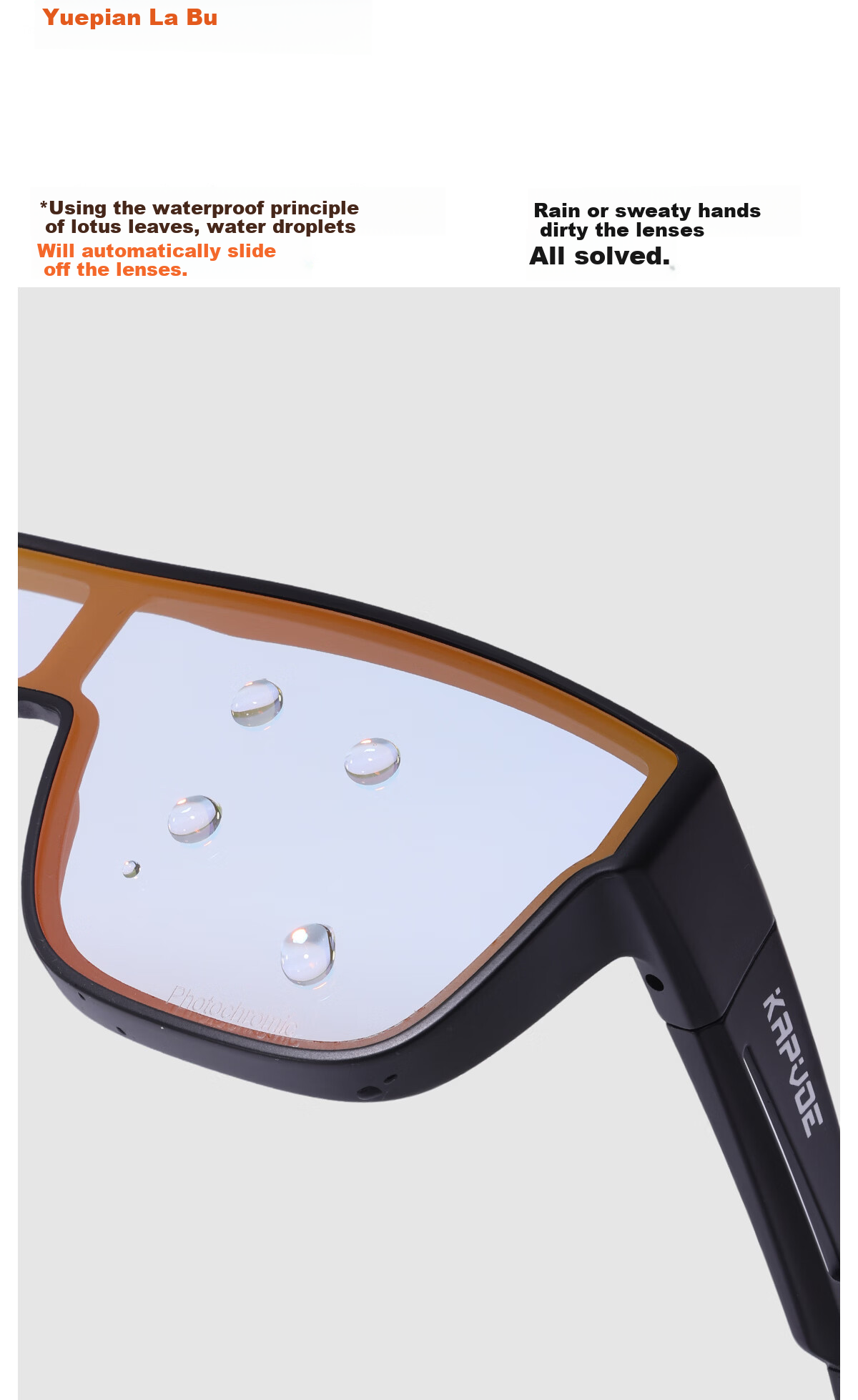 KAPVOE Cycling Glasses, Myopia Over- Glasses, Day And Night Use, UV Protection, Windproof, Dustproof, Large Frame, Photochromic Goggles 4