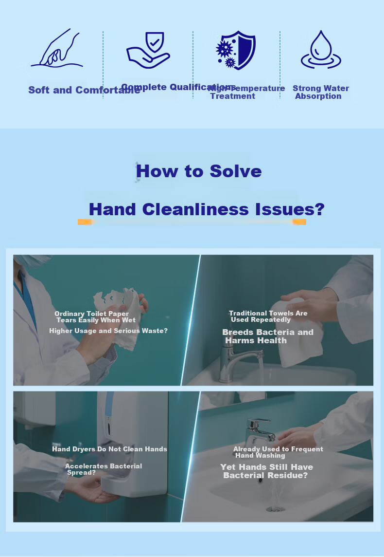 Qiao Dongfang Medical 2-Ply Hand Wipes 200 Sheets * 6 Packs Hanging Kitchen Hospital Commercial Dry Hand Paper Towels Full Box 2