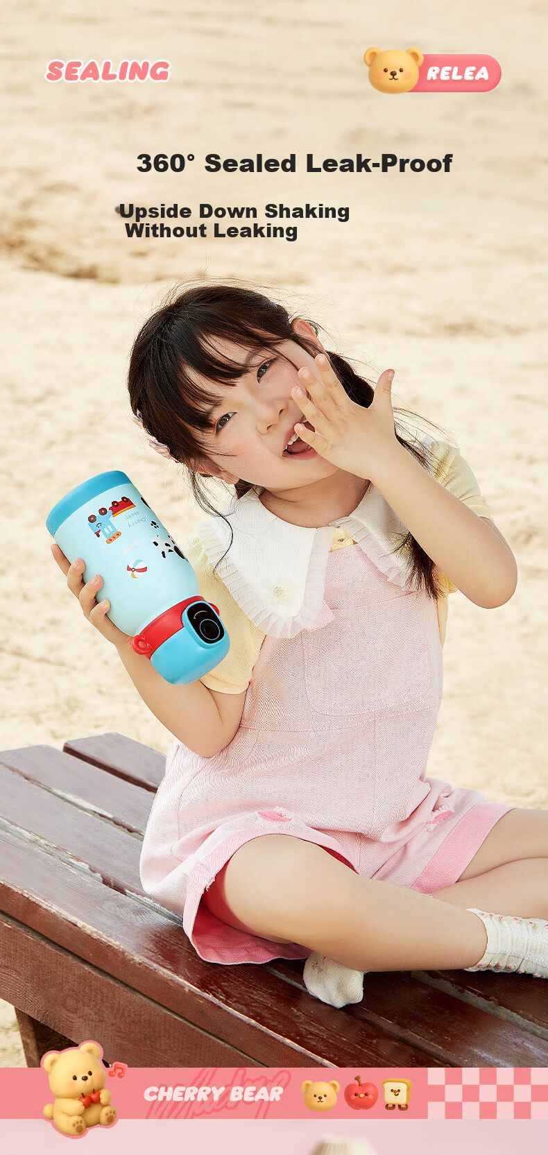 RELEA Children's Insulated Cup with Smart Fingerprint Lock, Bluetooth Straw Cup for Boys And Girls Students, School-Specific Water Bottle, Birthday Gift 20