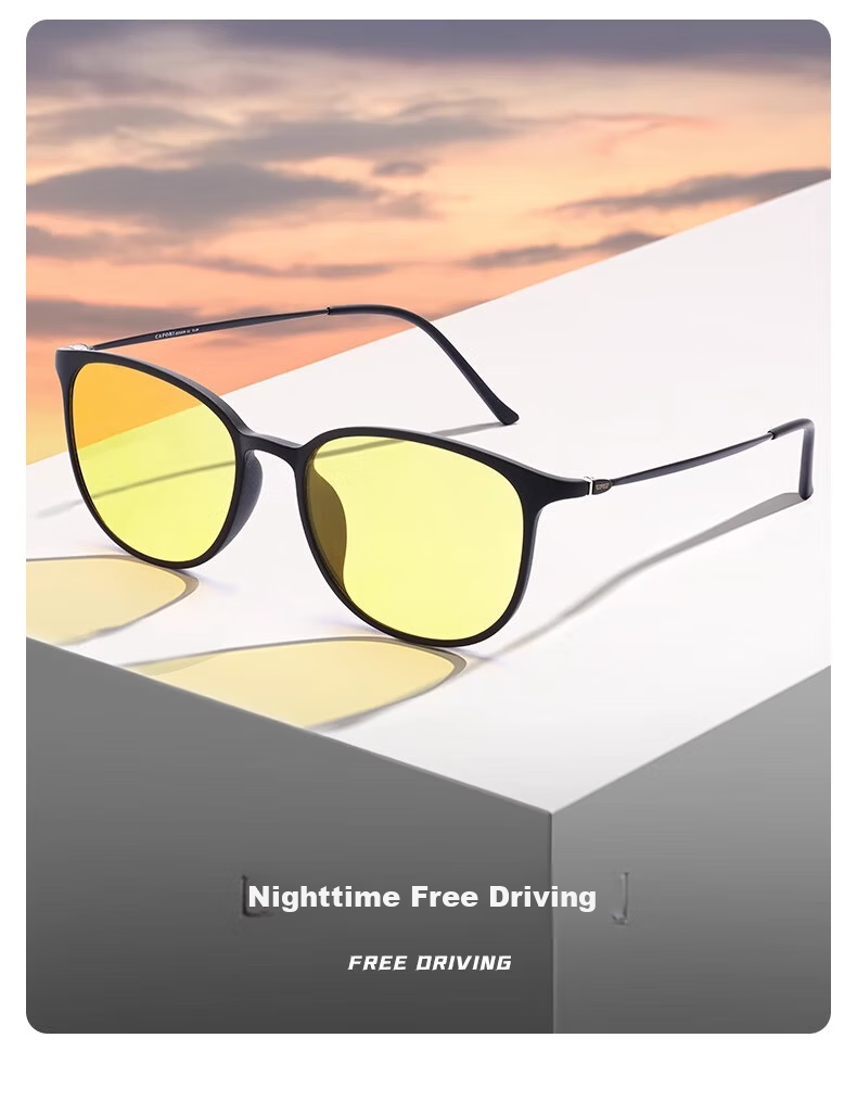 CAPONI Pure Titanium Photochromic Night Vision Sunglasses Unisex Day and Night Driving Anti-Glare Polarized Sunglasses 3