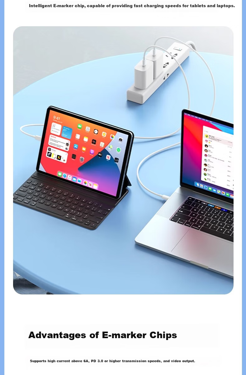 Dual-Head Type-C 240W Fast Charging Cable for Apple iPhone 17/16/15, Huawei Honor, Xiaomi Realme Tablets, MacBook Laptop 1m 4