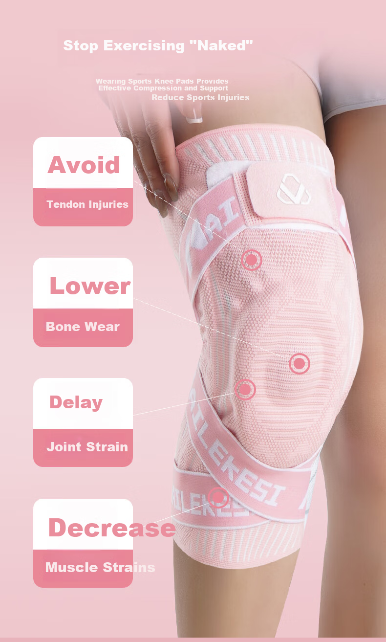 NAILEKESI N Sports Volleyball Knee Pads for Women Joint Protection Knee Brace Meniscus Patella Injury Support Badminton Running Gear 1