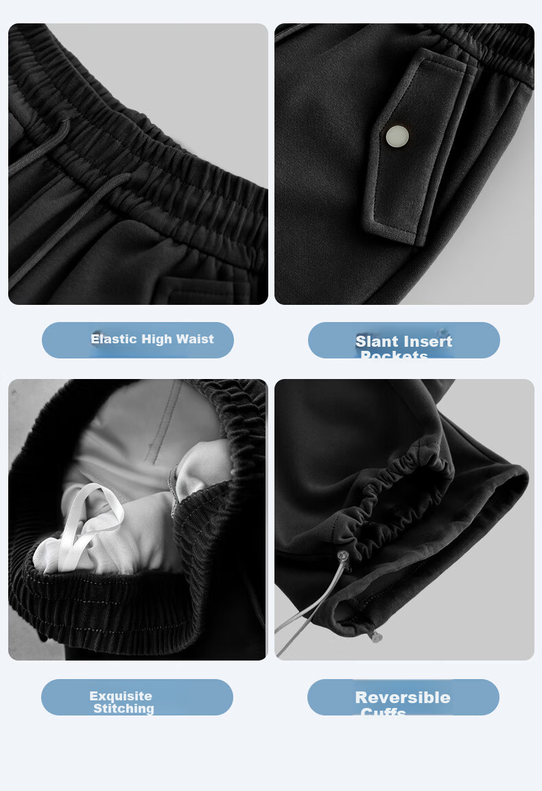 FitonTon American Style Parachute Work Pants for Women Autumn Winter High Waist Slimming Paratrooper Casual Convertible Pants 9