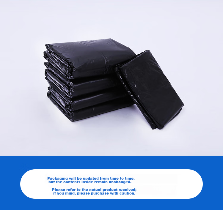 Lide Black Flat Garbage Bags 120x140cm 20pcs Double-Sided 7-Layer Extra Thick Large Size for Property and Construction Waste 16