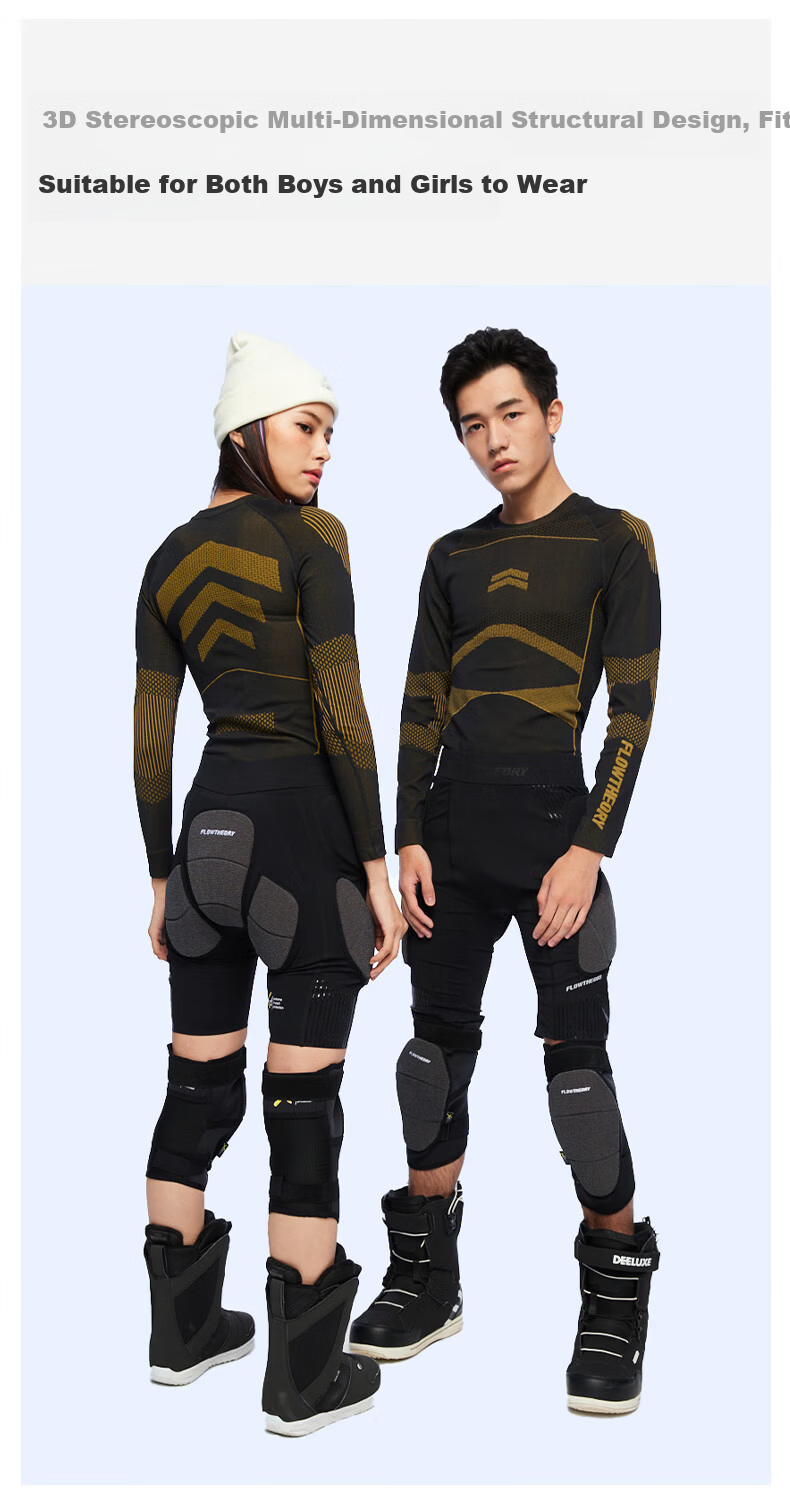 Flow Theory Ski Protective Gear Kevlar XRD® Hip and Knee Pads Thickened Shockproof Anti-Fall Equipment Orthopedic Doctor Recommended 5