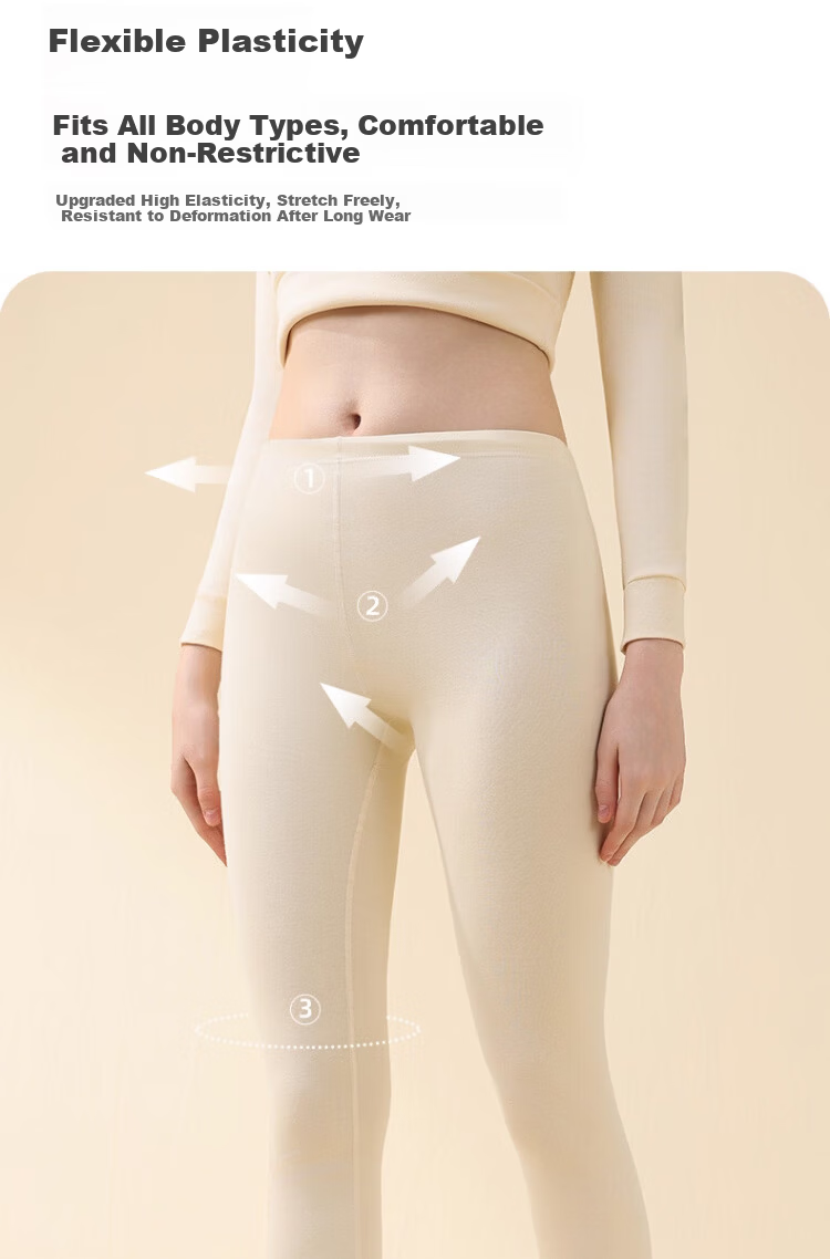 LangSha Women's 2-Pack Pure Cotton Autumn Thermal Pants 10A Antibacterial Thin Warm Underwear Plus Size 2026 New Arrival 11