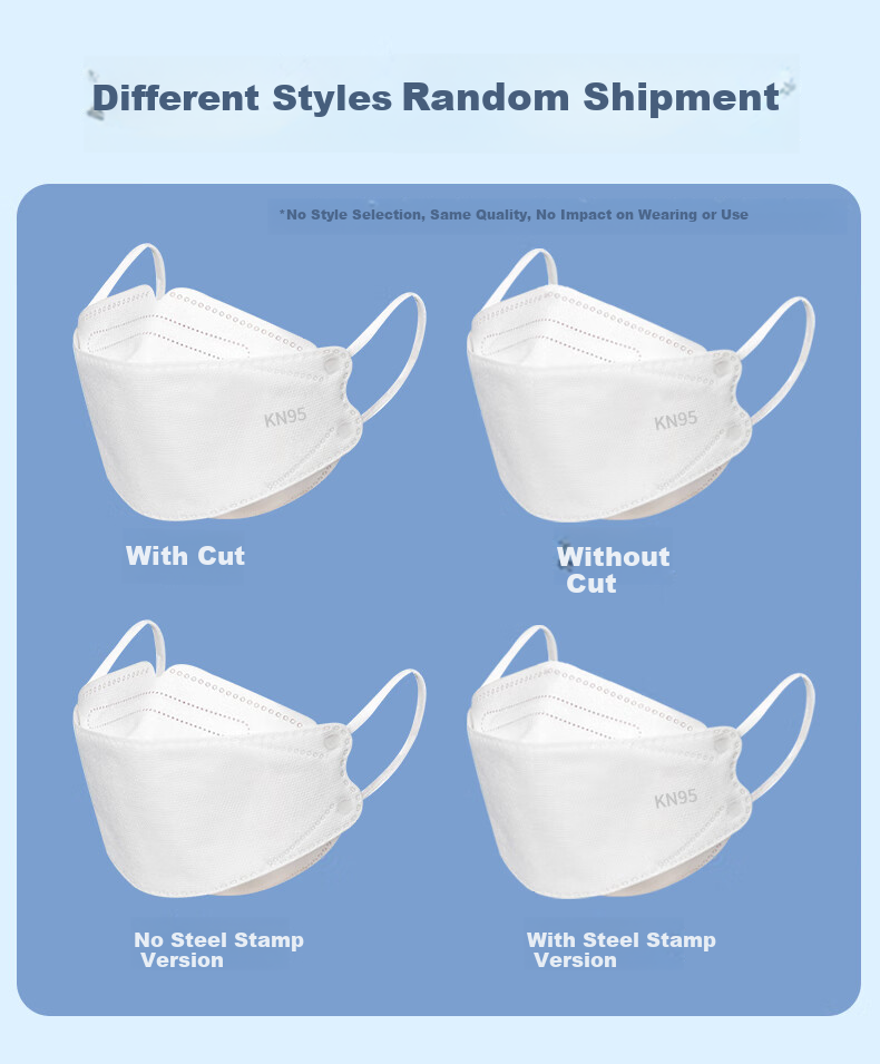 Leyoubaiyi KN95 Mask 50pcs Disposable 3D Dustproof Anti-Droplet Industrial Dust Haze Protection Double-Layer Meltblown Fabric Individually Packaged White 16