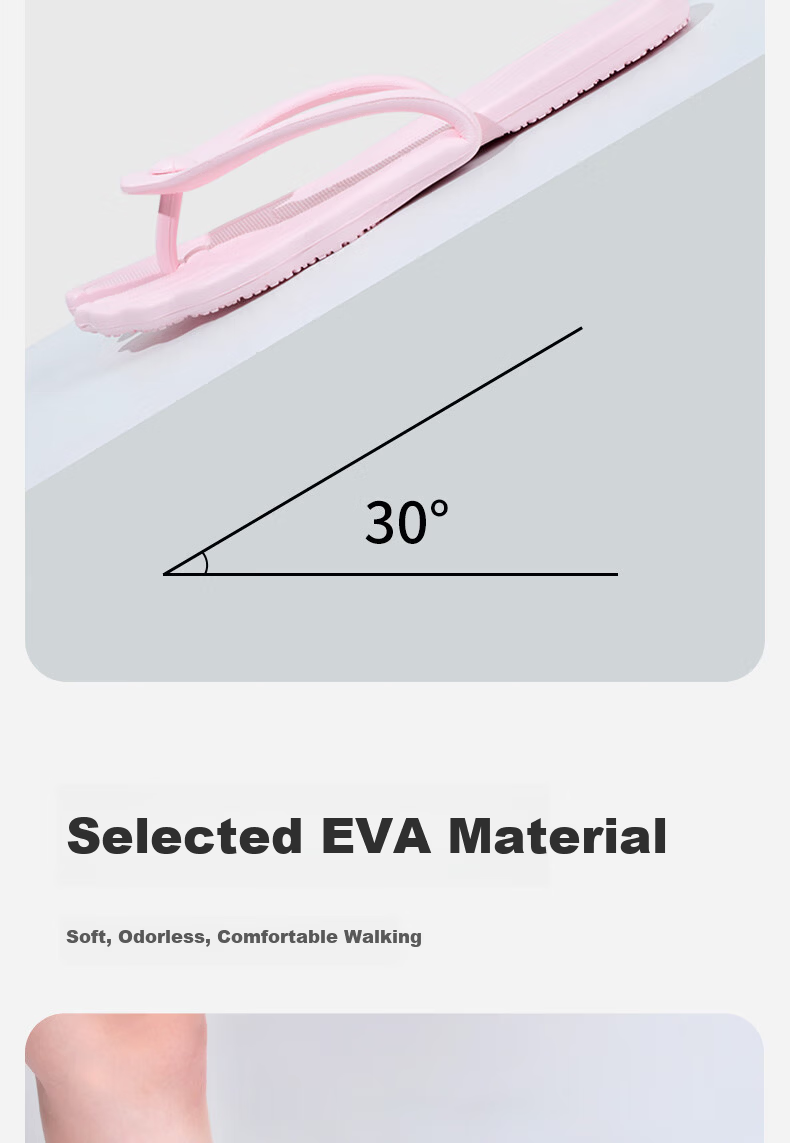 Grace Foldable Travel Slippers, Portable Summer Shower Non-Slip Flip-Flops for Women And Men, Breathable Sandals, Light Blue, Size 42-43 4