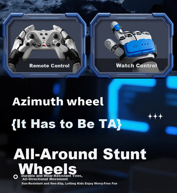 Aojia Kids Toy 3-6 Years Old Boys Birthday Gift Robot Dog RC Remote Control Car Stunt Transform Drift Horse 9