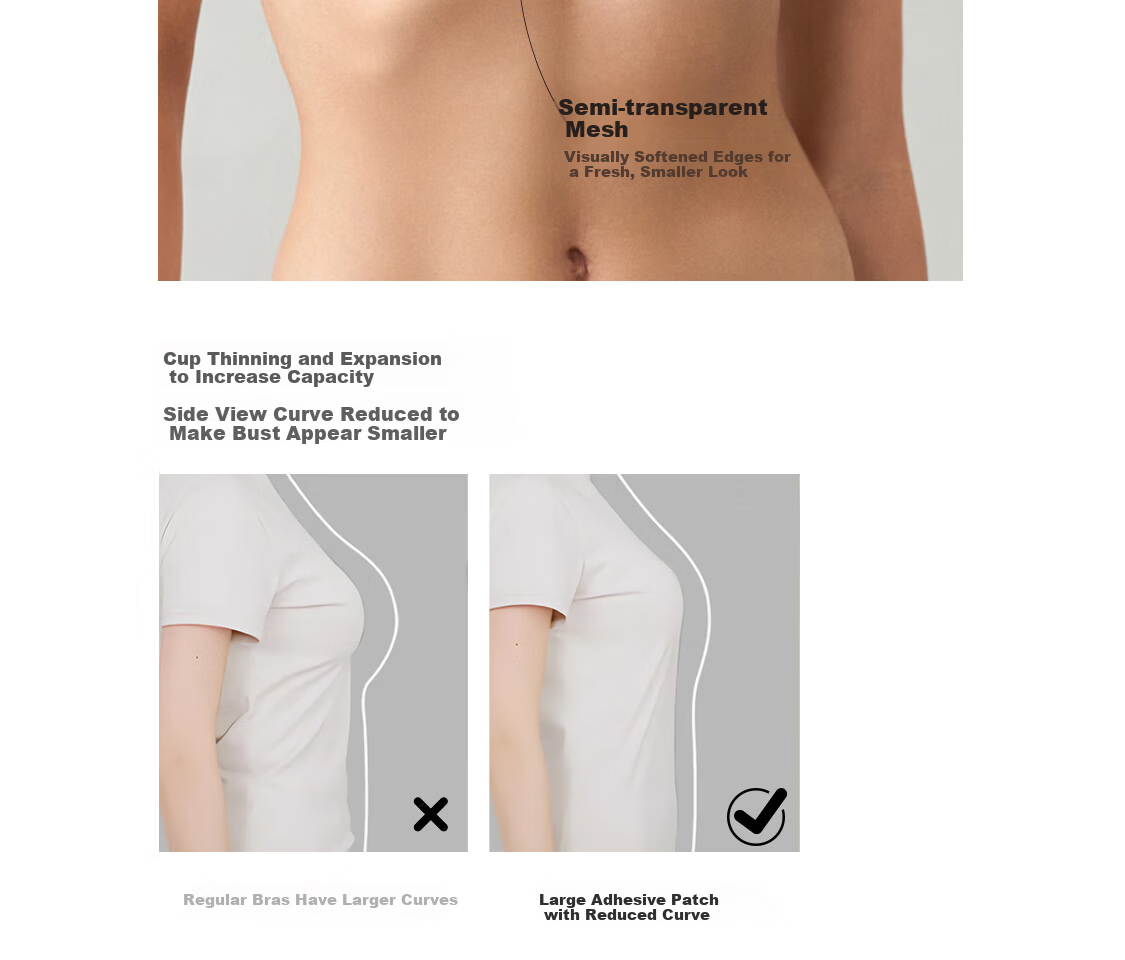 Aimer Oxygen Patch Lightweight Breathable Wire-Free Large Bust Minimizing Soft Support Bra 28