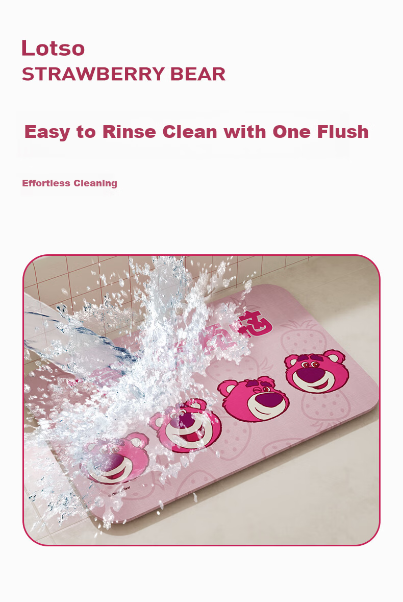 Disney Bathroom Non-Slip Quick-Dry Absorbent Diatomaceous Earth Bath Mat CM40 10