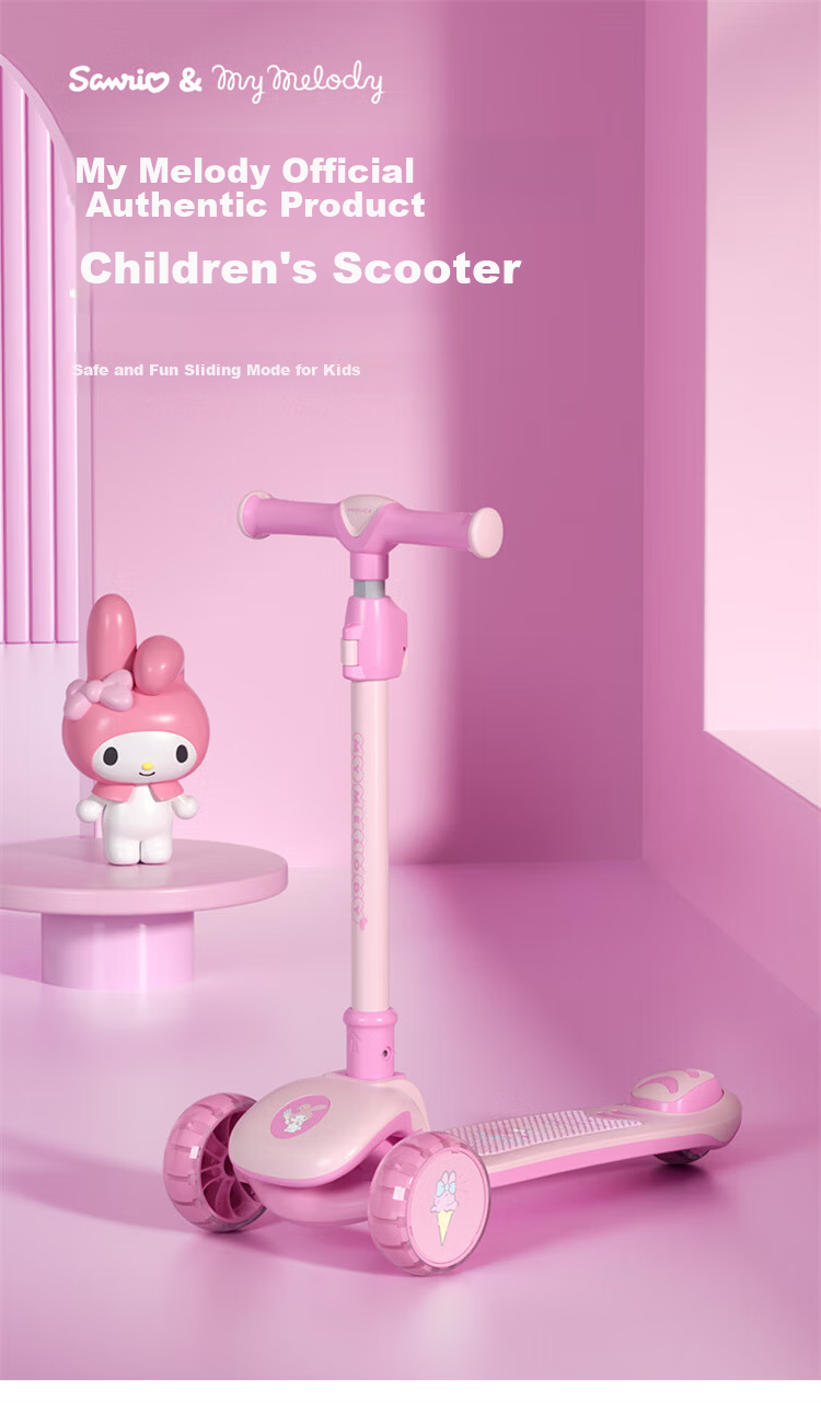 Mesuca Children's Scooter: Rideable, Pushable, And Sliding Two-In Multifunctional Walker with Flashing Lights, Foldable, And Adjustable Height 1
