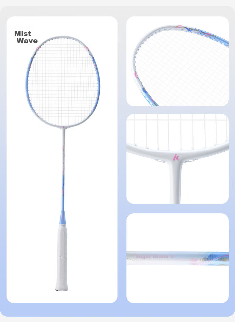 KAWASAKI Badminton Racket Children's Sugar Blade MINI Adult X1 Balanced Racket Family Set Parent-Child Double Racket Durable Ultra-Light Blade 28