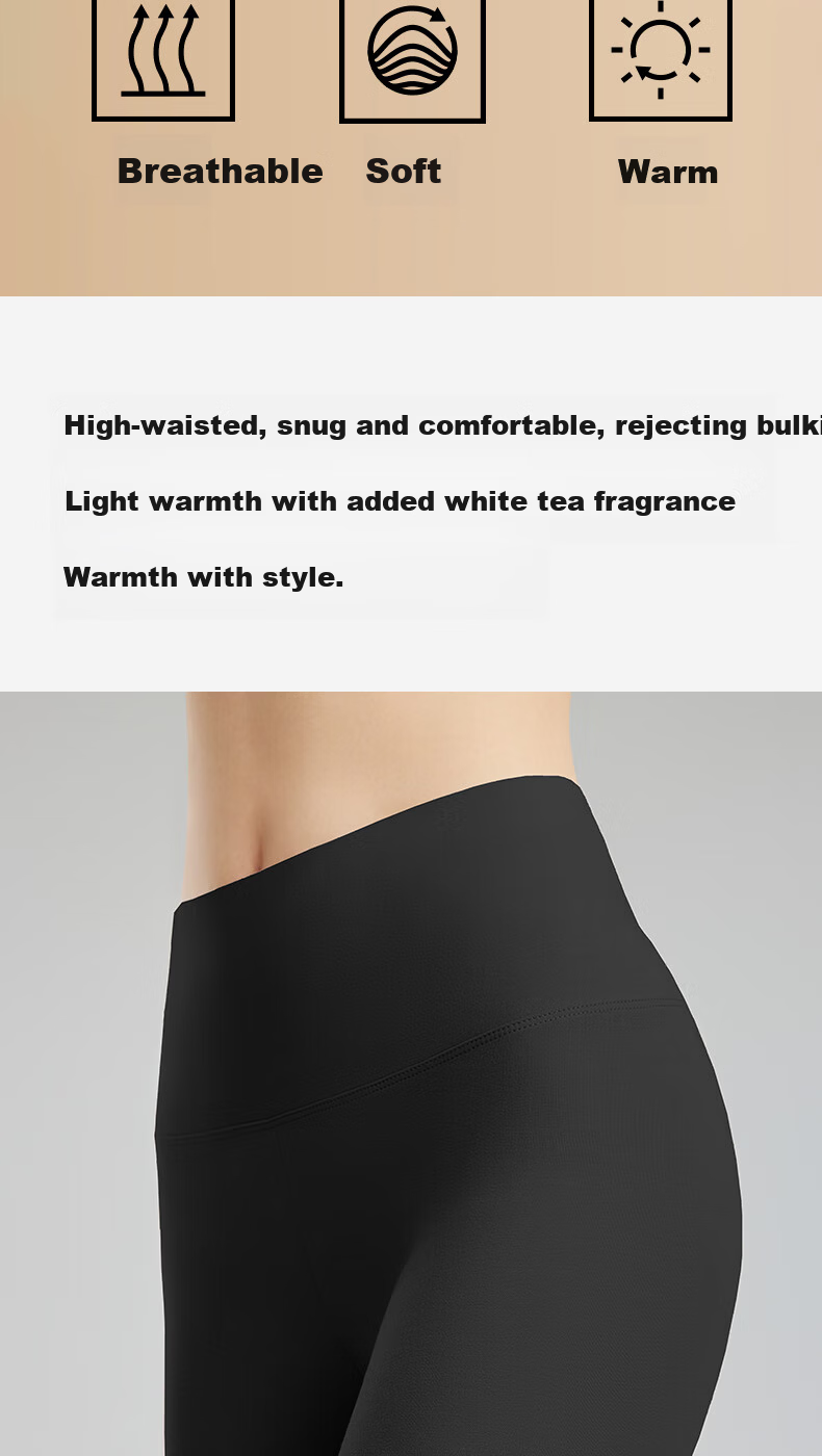 Youkeshu Women's Winter Thermal Cotton Seamless Thickened Slim Fit Leggings 8