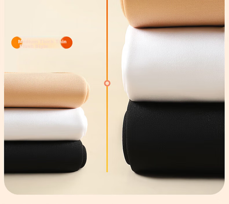 Bejirog Kids Girls Thermal Thickened Dance Tights White Non-Slip Outerwear Pantyhose for Autumn and Winter 2