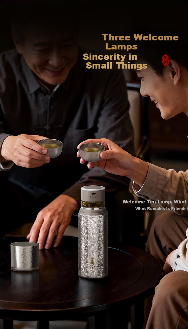 HarmonyOS Smart Titanium Cup Huawei Smart Life Pure Titanium Tea Infuser Cup 420ml Gift Business Gift Box 3