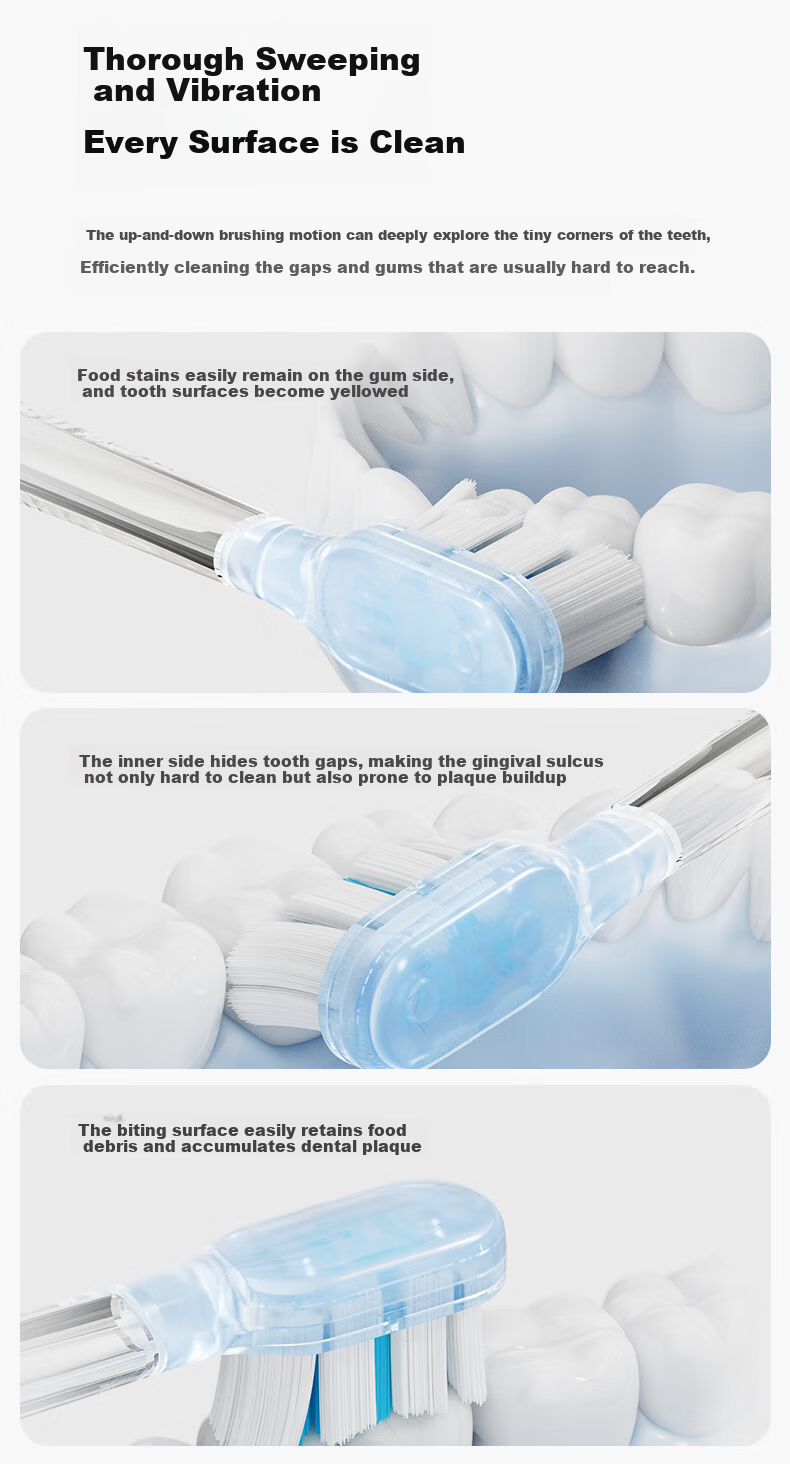 ApiYoo AiYou P9 Pro Adult Sonic and Vibrating Electric Toothbrush Soft Bristles Gum Care Deep Cleaning Adult Couples Students Gift for Boyfriend Girlfriend Birthday Present 4
