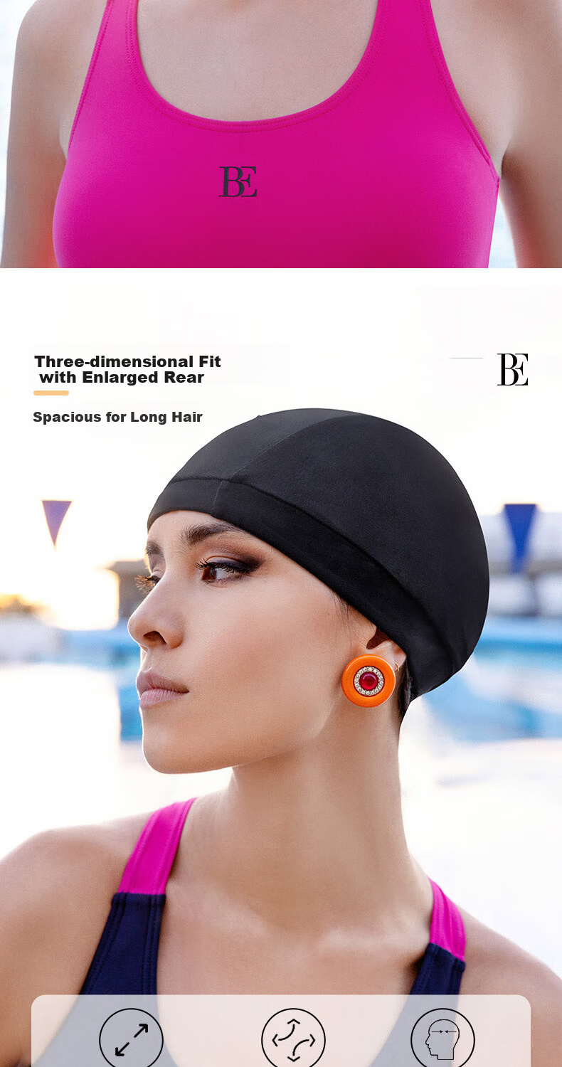BALNEAIRE 2025 New MIX Series Adult Swim Cap Fashionable Design Premium Stylish Minimalist Indigo Blue 4