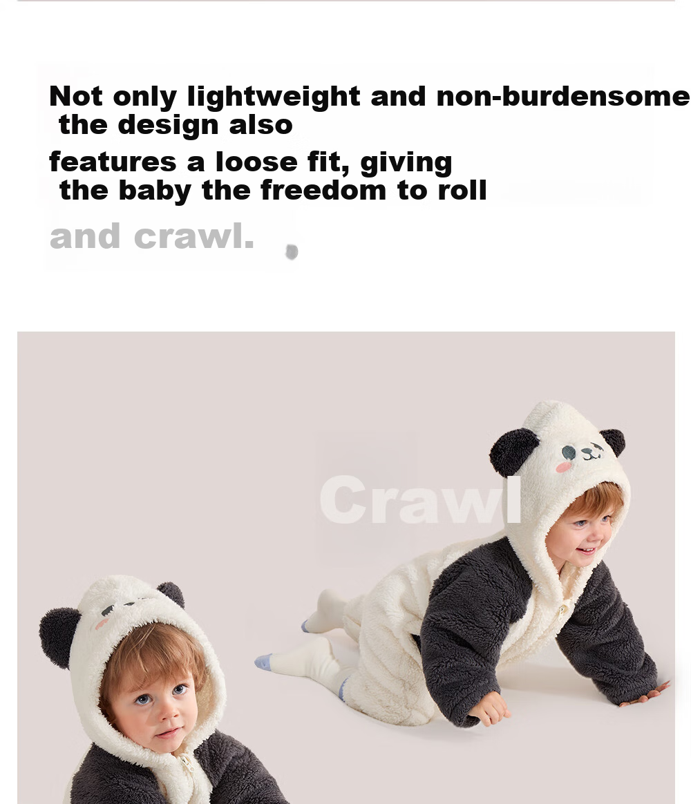 Betis Baby Clothes Autumn Winter Thickened Fleece Lined Warm Unisex Infant Romper Jumpsuit Winter Outdoor Crawling Suit 19