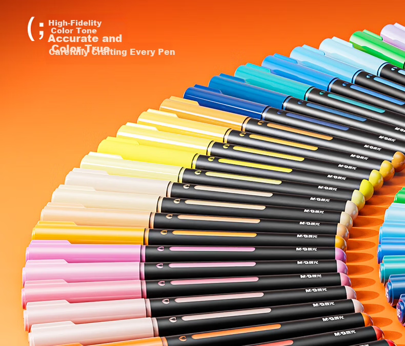 M&G Stationery, 36 Colors of Acrylic Markers, Direct Liquid Small Black Box, Children's Watercolor Pens, Drawing Pens, Painting Pens, Colored Pens, Birthday Gift, APMT80J2 4