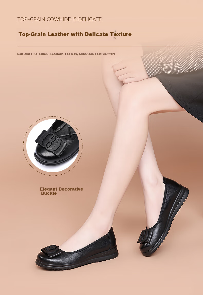 Red Dragonfly Women's Soft Sole Slip-On Low-Cut Comfortable Flat Shoes WTB152601 Black Size 35 2