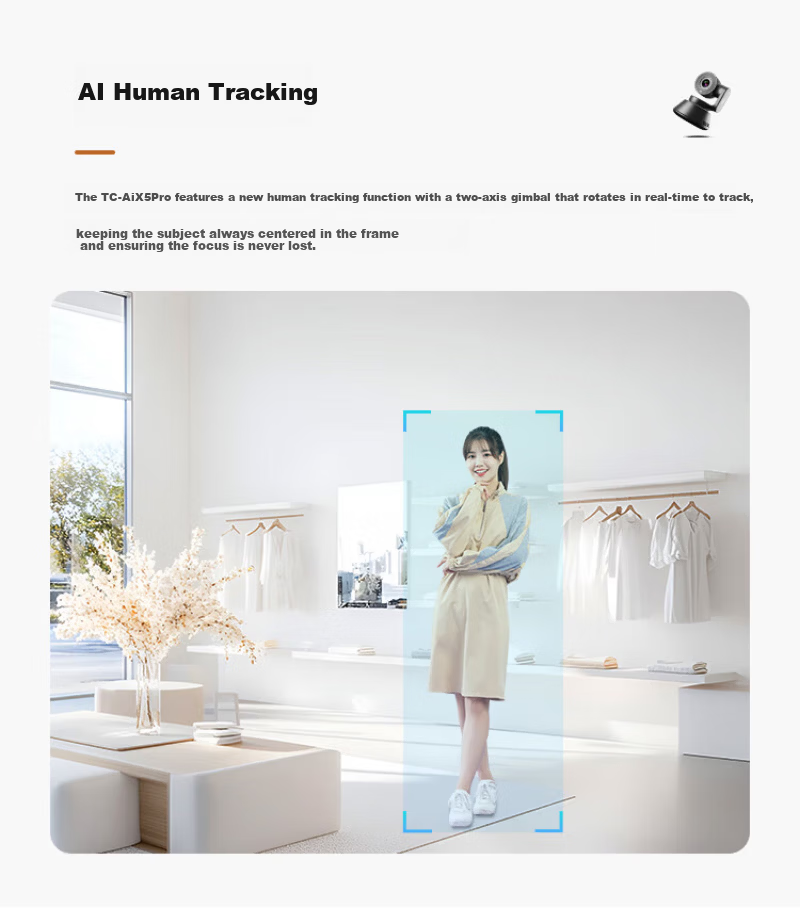 TCHD Video Tianchuang Hengda TC-Ai X5 Pro 4K Live Streaming Camera Kit with Beauty Filter for Professional HD Live Broadcast and Vertical Screen Entertainment 4