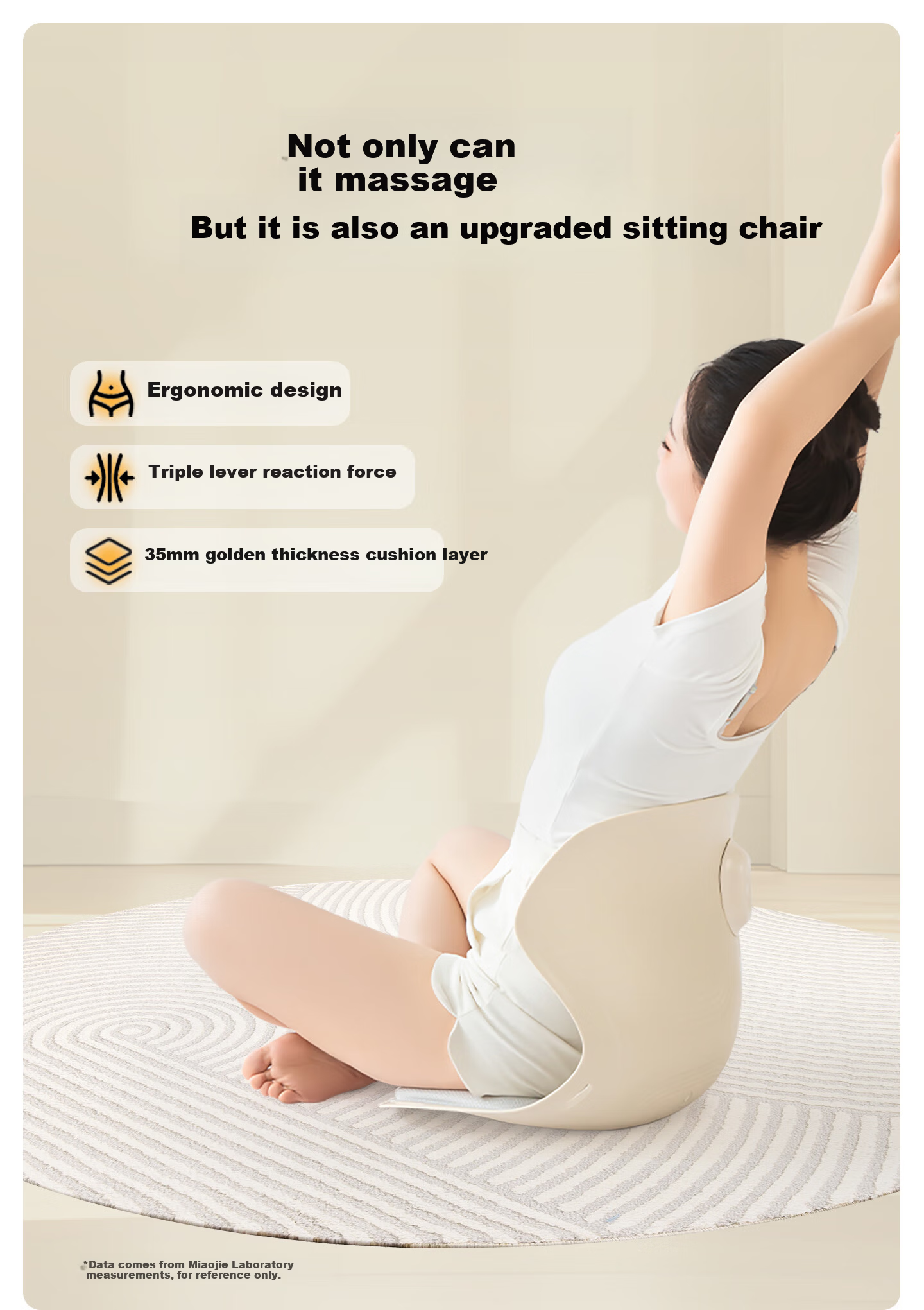 MIAOJIE [Mid-Autumn Festival Gift] MH02 Lumbar Support Chair, Waist Massager, Ergonomic Posture Corrector, Office Chair with Back Support for Long Sitting, Purple, Size L 8