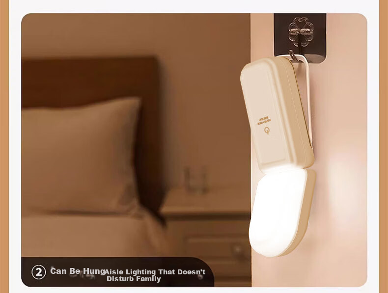Jingqian Small Night Light Bedroom Bedside Reading Lamp Wall-Mounted Magnetic Rechargeable Desk Lamp Eye Protection Study Light 16
