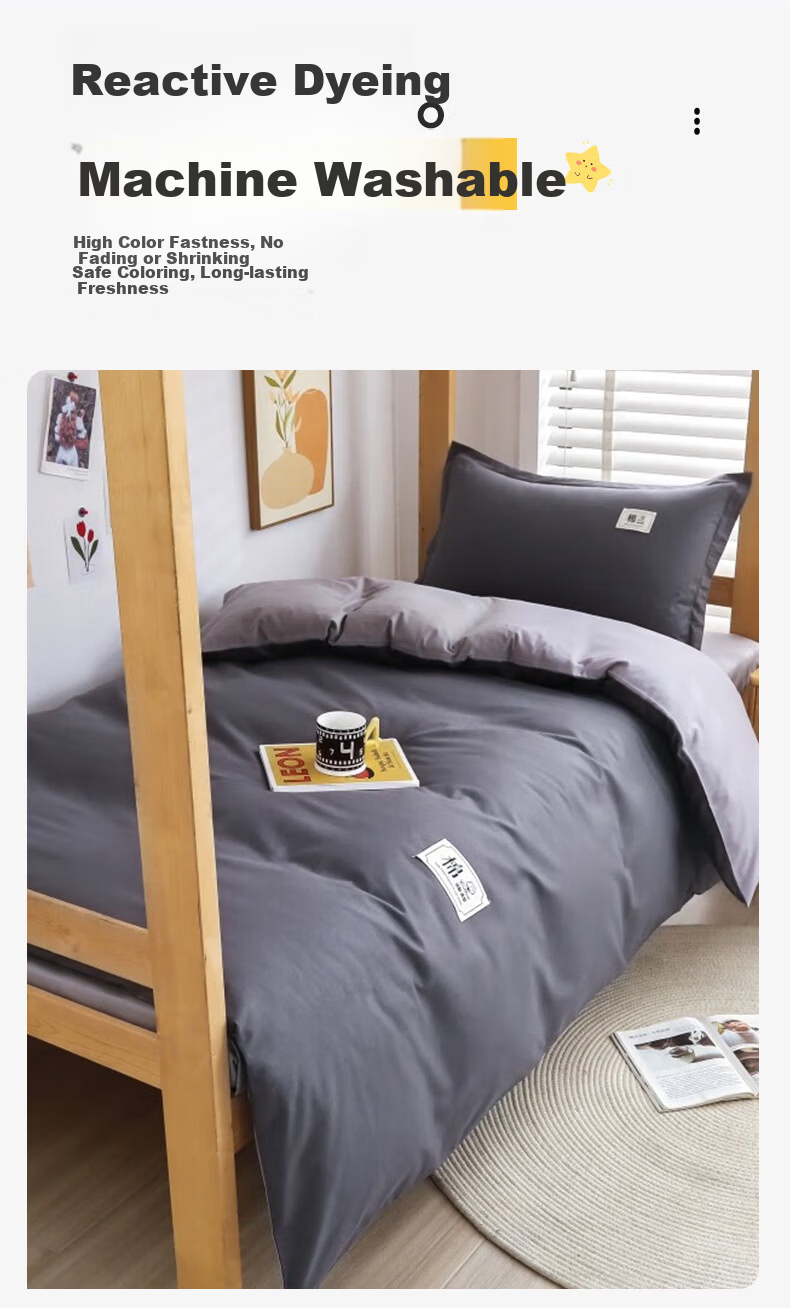 Aiwei College Dormitory Six-Piece Set Thin Mattress Pillow 1.5 Jin Quilt Core Quilt Cover Bed Sheet Pillowcase Speed Gray 0.9m Bed 5