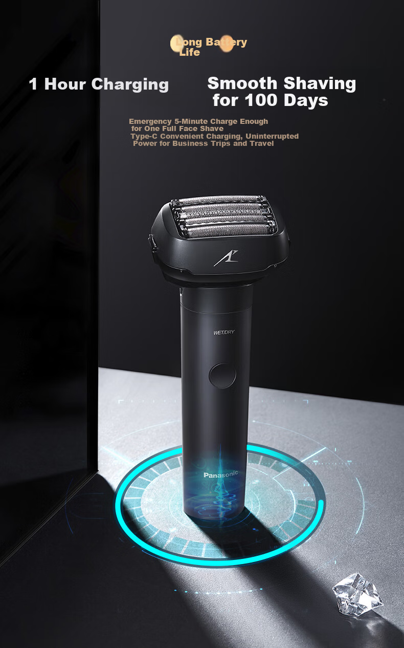 Panasonic [Mid-Autumn Festival Gift] Electric Shaver, Self-Operated Large Hammer Five Blades Head, Reciprocating Men's Birthday Gift Box for Boyfriend Or Father, LM51 White 7