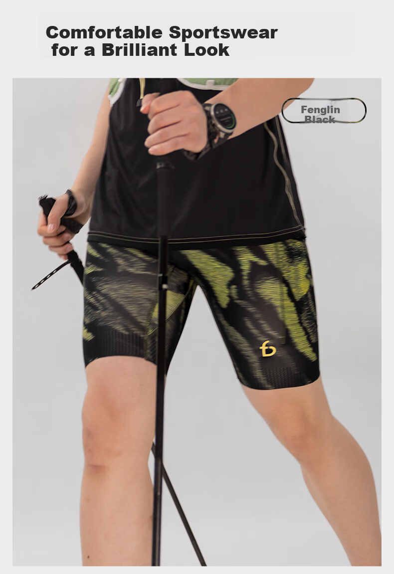 Feibit [Off-Road Kangaroo Pants] Men's Waist Bag Quick-Dry Pants Hiking Mountaineering Outdoor Sweat-Wicking Training Wear Jade Armor Green S 16