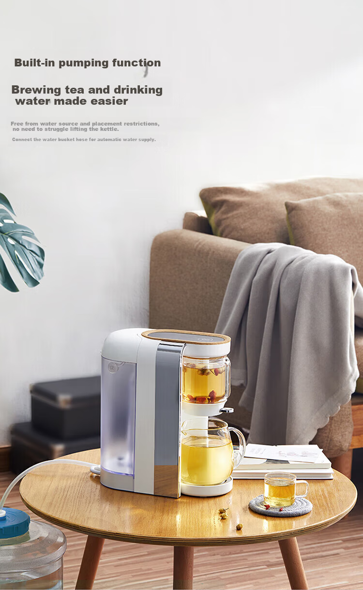 Mingzhan [Mid-Autumn Festival Gift] Health Pot Tea Maker Electric Kettle Teapot Mini Glass Flower Tea Pot Fast Heating Desktop Tea Machine Electric Water Boiler Tea Maker MZ-1151 13