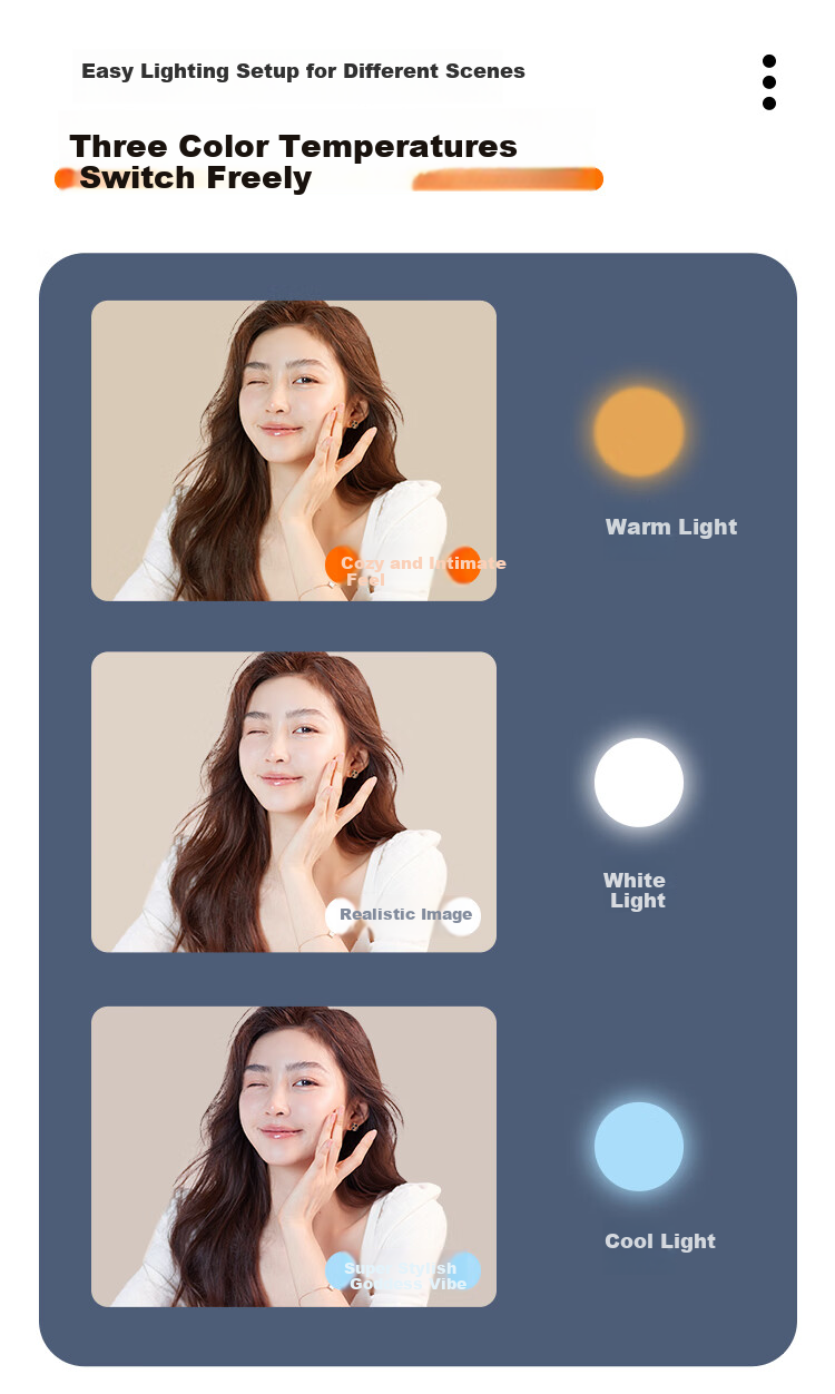 Leiz Mobile Live Fill Light Three-Color Full-Color Pocket Portable Beauty Selfie Camera Tofu Light DSLR Video Recording Photography Travel Outdoor Shooting 6