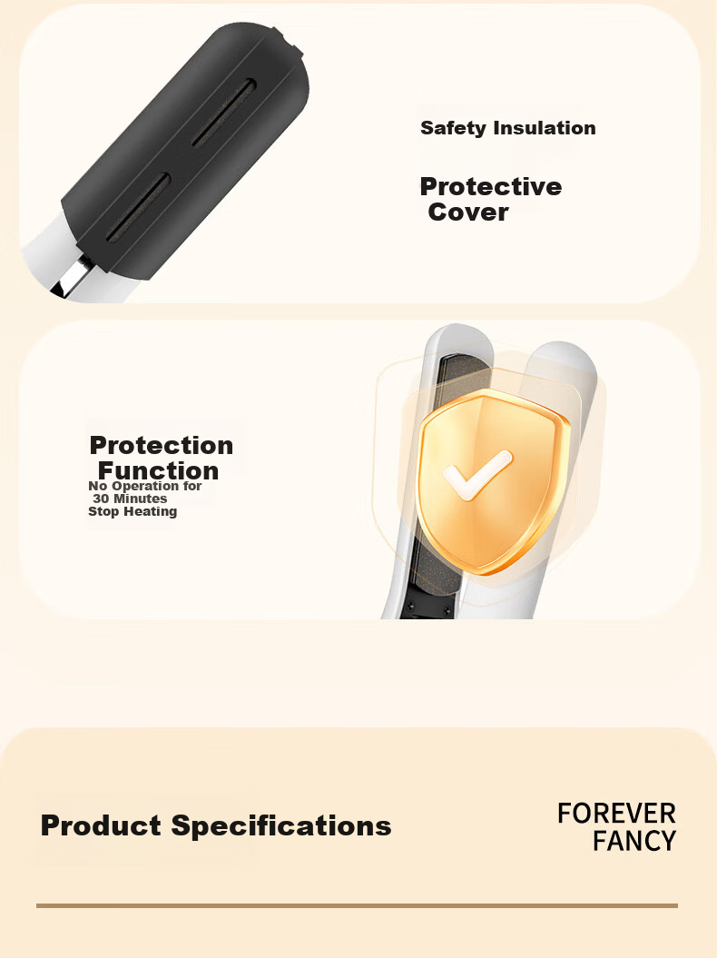 UBelle Wireless Flat Iron 500 Million Negative Ions Hair Straightener Portable Mini Bangs High Crown Clip Curling Iron Mother's Day Valentine's Gift 21