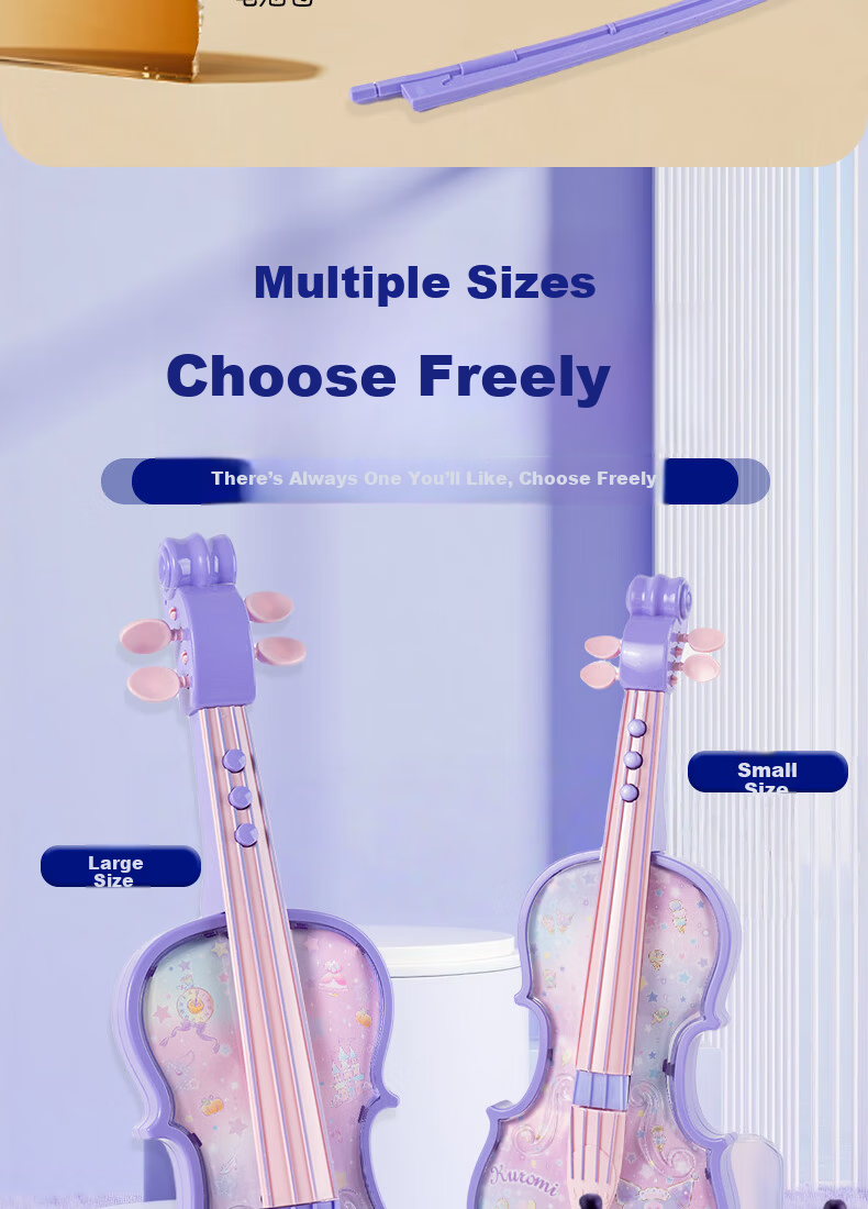Ainze Realistic Electronic Violin Sanrio Baby Early Education Music Enlightenment Children's Musical Toy Birthday Gift 5