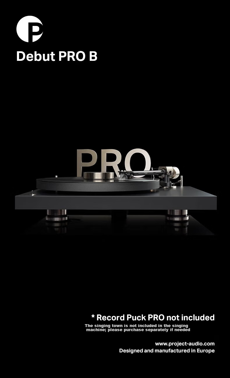 Pro-Ject Debut Pro B Vinyl Turntable Black - Austrian Original Imported Home Record Player 1