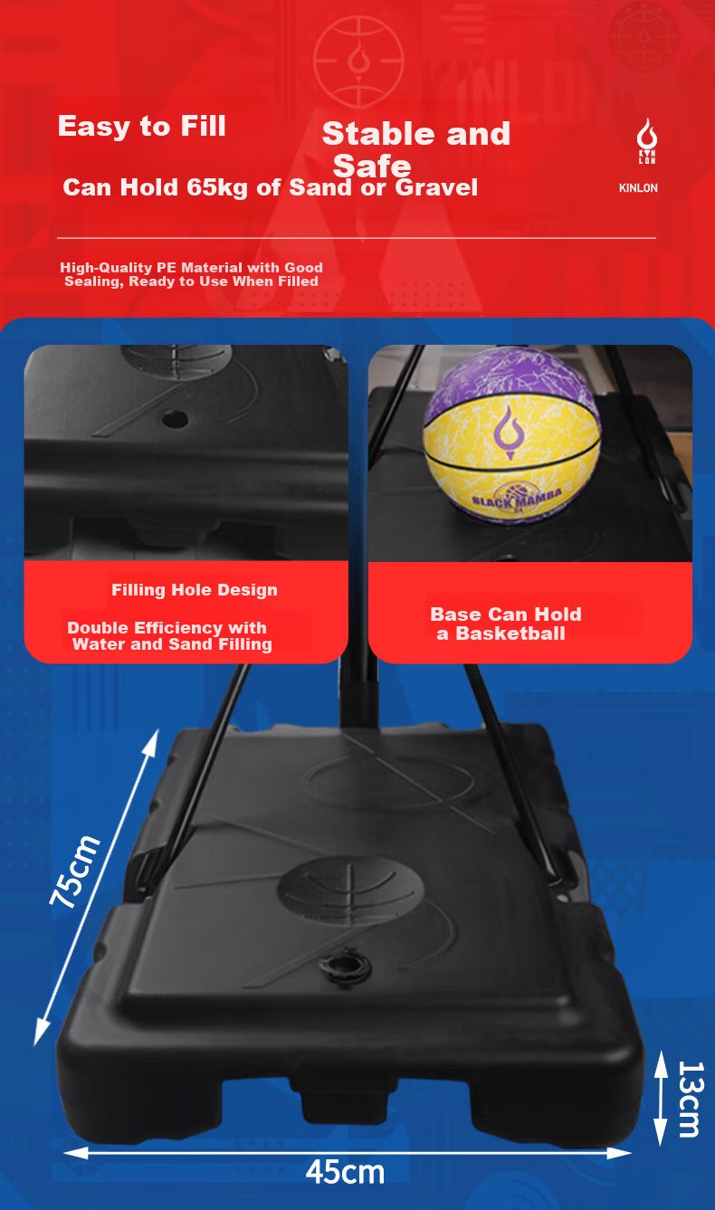 Jianlun [Same/Next Day Delivery] Children's Basketball Hoop Adjustable Portable Indoor Outdoor Home Basketball Stand 9