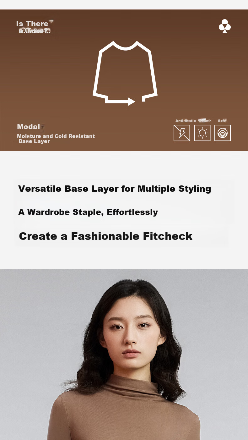 Youkeshu Autumn Modal Women's Half Turtleneck Seamless Body Shaping Nude Feel Base Layer Top Dark Coffee L 2