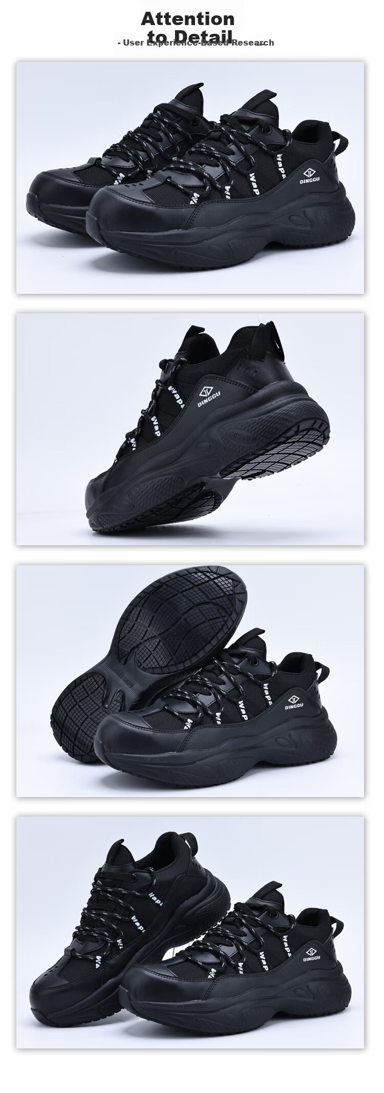 Dinggu Men's Safety Work Shoes Steel Toe Anti-Smash Anti-Puncture Odor-Resistant JD1630hei40 5